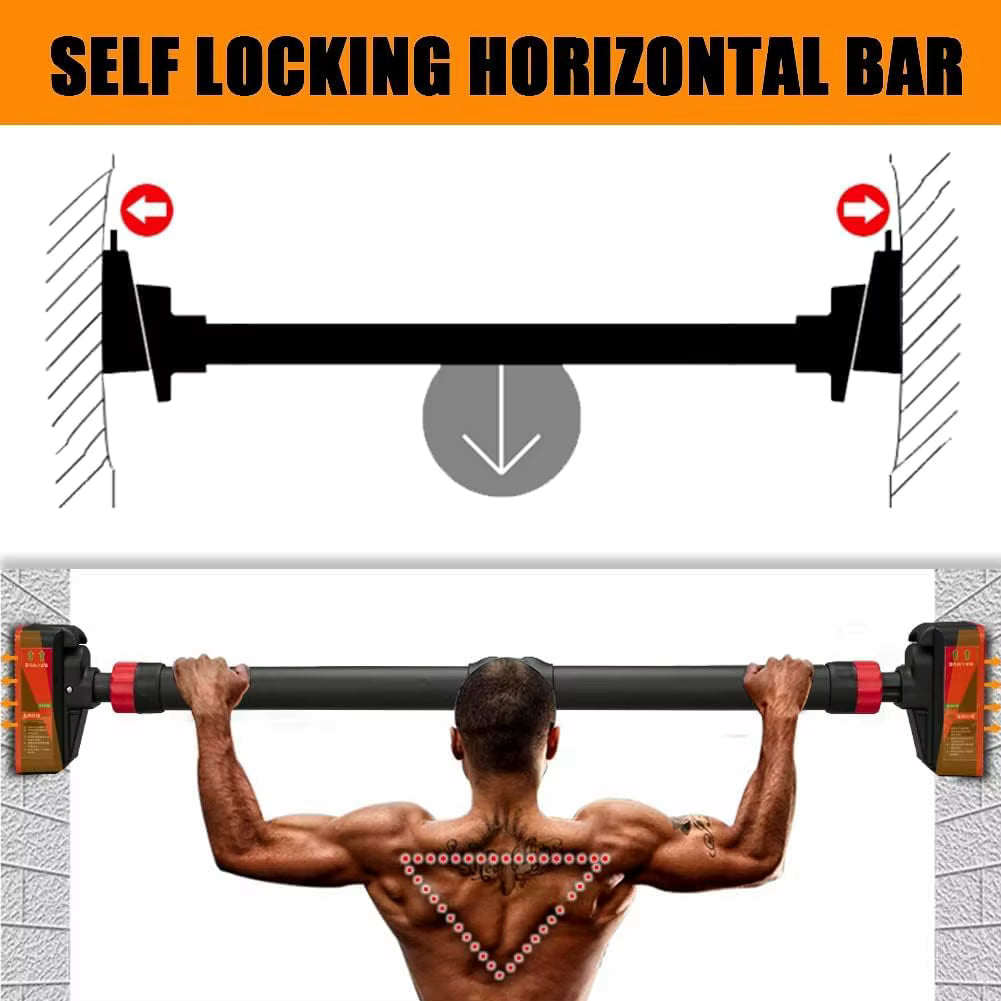 Adjustable Pull up Bar for Doorway - 440LBS Weight Capacity No Screws Installation Chin up Bar for Home Gym Strength Training