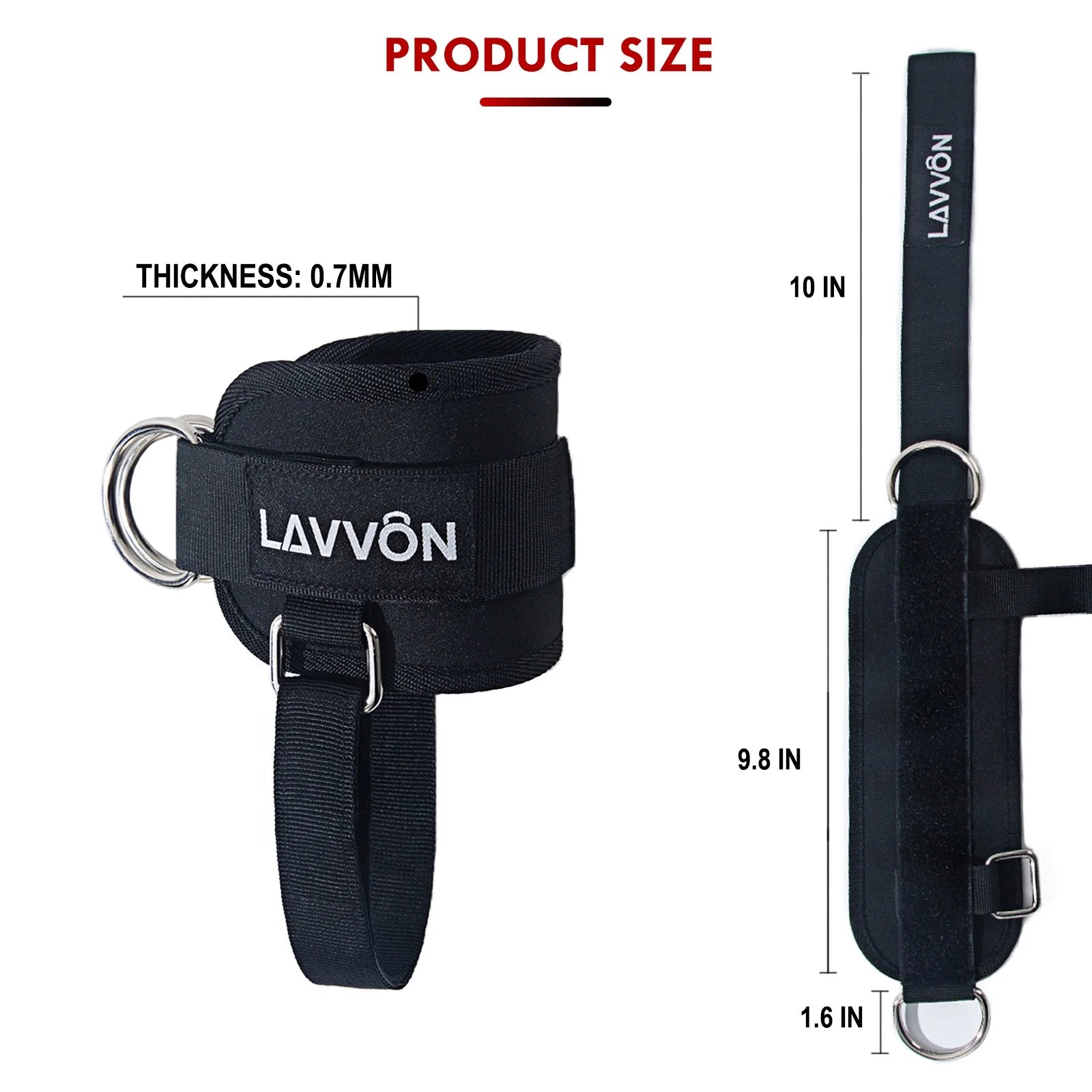 Ankle Straps for Cable Machines Kickbacks - Adjustable Comfort Ankle Cable Attachments for Gym Ankle Cuff Cable Machine Glute Kickback Straps - Leg Extensions, Curls & Ankle Cuffs Women